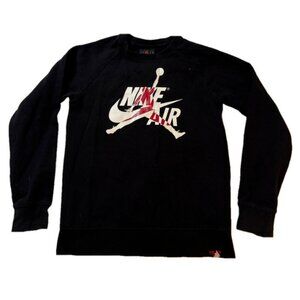 Nike Air Jordan Crewneck Sweatshirt Activewear Athlete Sporty Black Youth Boy XL